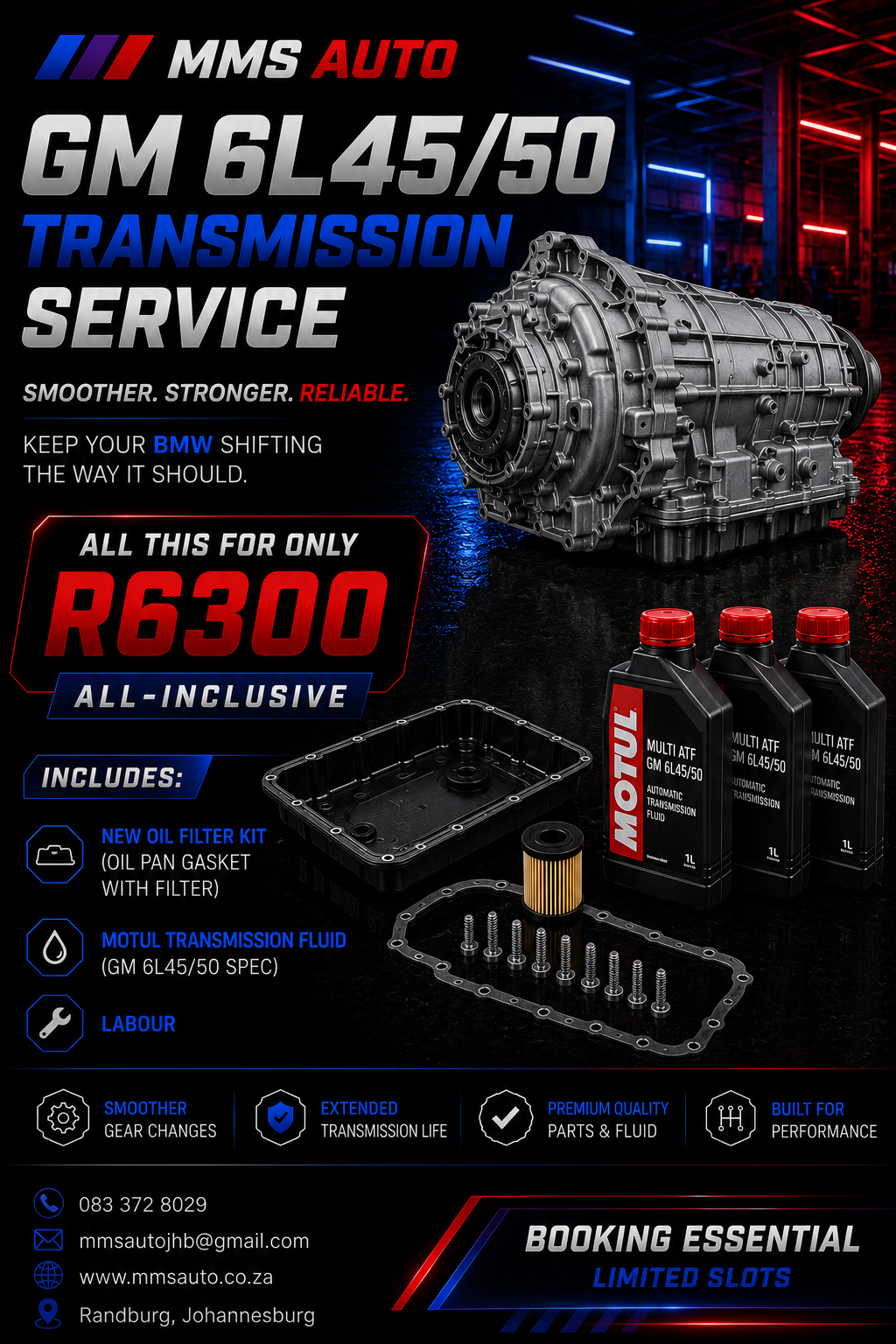 MMS Auto GM 6L45/50 transmission service pricing