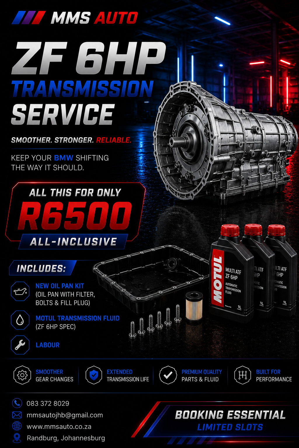 MMS Auto ZF 6HP transmission service pricing